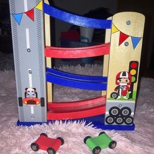 SOLD: Wooden Toy Car Racetrack!!